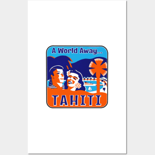 Tahiti Vintage Travel Pacific Ocean A World Away Luggage Posters and Art